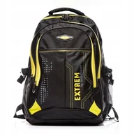 Plecaki - Plecak Wodoodporny Męski Sportowy 30L Duży Do Pracy Czarny Żółty Bag Street - miniaturka - grafika 1