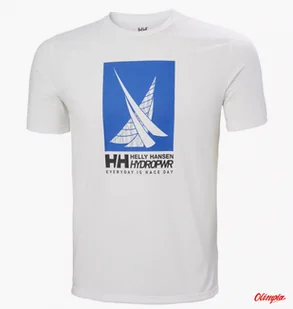 Koszulka męska HELLY HANSEN HP Race Graphic - White - Koszulki męskie - miniaturka - grafika 1
