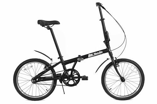 Składany rower FabricBike Alloy Frame Single Speed 3 kolory (Fully Matte Black W/Mudguard)