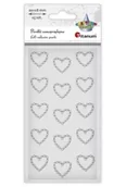 Zabawki kreatywne - Perełki samoprzylepne Serca białe 15szt - miniaturka - grafika 1