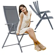 Fotele i krzesła ogrodowe - Szary fotel wielopozycyjny Daytona Meven 2 szt. - miniaturka - grafika 1