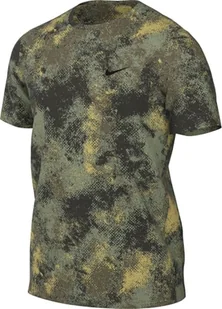 Nike Shirt M Nk Df Camo Hyverse Ss Top, Oil Green/Black/Black, FZ0736-386, M - Koszulki i topy damskie - miniaturka - grafika 1