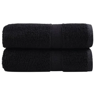vidaXL Ręczniczki premium SOLUND, 2 szt., czarne, 30x30 cm, 600 g/cm² - Ręczniki - miniaturka - grafika 1