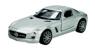 Samochody i pojazdy dla dzieci - WELLY MERCEDES-BENZ SLS AMG SREBRNY 1:34 43627 - miniaturka - grafika 1