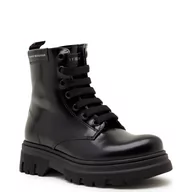 Buty dla dziewczynek - Tommy Hilfiger Botki LACE-UP | z dodatkiem skóry - miniaturka - grafika 1
