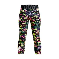 Spodnie i spodenki dla dziewczynek - Legginsy dziewczęce Under Armour HG ARMOUR NOV 3/4 LGS - miniaturka - grafika 1
