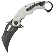 Scyzoryki - KUBEY Wrath Blackwashed Sandvik 14C28N Ostrze Biały G10 Linerlock KU261J - miniaturka - grafika 1