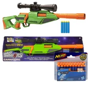 Zabawki militarne - Zesatw Pistolet Buzz Bee Air Warriors Carnivore 561005 + strzałki Nerf Elite 30 szt. A0351 - miniaturka - grafika 1