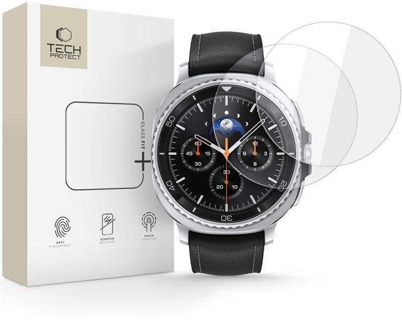 SZKŁO HARTOWANE TECH-PROTECT GLASS FIT+ 2-PACK SAMSUNG GALAXY WATCH 8 CLASSIC 46 MM CLEAR