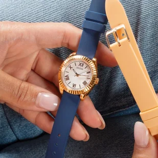 Zegarek Guess Mini Luna zegarek damski zestaw dwa paski GW0692L2 - Zegarki damskie - miniaturka - grafika 1