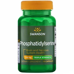 SWANSON Phosphatidylserine (Fosfatydyloseryna - Potrójna Moc) 300mg - 30 kapsułek żelowych - Witaminy i minerały dla sportowców - miniaturka - grafika 1