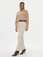 Swetry damskie - Calvin Klein Golf K20K206014 Beżowy Relaxed Fit - miniaturka - grafika 1