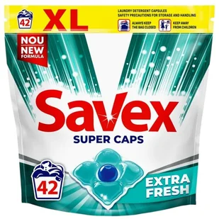 Savex Caps Extra Fresh 42 szt. – kapsułki do prania z intensywną, długotrwałą świeżością - Środki do prania - miniaturka - grafika 1