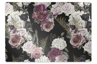 Mata na podłogę pod krzesło Romantyczne kwiaty 120x90 cm - Podnóżki, podpórki, podkładki - miniaturka - grafika 1