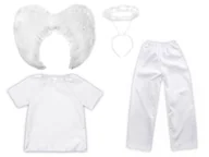 Stroje karnawałowe - ZESTAW ANIOŁEK BIAŁY 116-128 4el - miniaturka - grafika 1