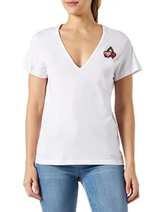 Pinko Damska koszulka turbato z dekoltem w serek Jerse, Z99_Black Limuzyna, XS, Z99_czarna limuzyna, XS - Koszulki i topy damskie - miniaturka - grafika 1