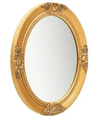 Lustra - Złote owalne lustro w rustykalnym stylu B2-D23 - miniaturka - grafika 1