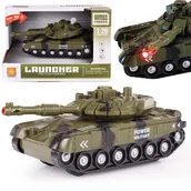 Samochody i pojazdy dla dzieci - Czołg interaktywny zabawka wojsko armia wóz militarny światło i dźwięk 1:20 ruchome elementy - miniaturka - grafika 1