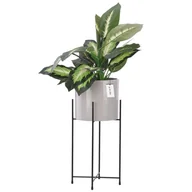 Donice - Doniczka Stojak H 33 cm Jasny szary Ceramika - miniaturka - grafika 1