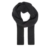 Apaszki i szaliki damskie - Szalik Calvin Klein Ck Metal Wool Rib Scarf LV04D8056G Szary - miniaturka - grafika 1