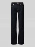 Spodnie damskie - Jeansy o kroju straight fit z 5 kieszeniami - miniaturka - grafika 1