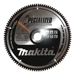 Makita B-33336 piła tarczowa do cięcia aluminium 260x30 mm 100 zębów Specialized - Tarcze do pił - miniaturka - grafika 1
