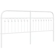 Inne meble do sypialni - vidaXL Metalowe wezgłowie, białe, 180 cm - miniaturka - grafika 1
