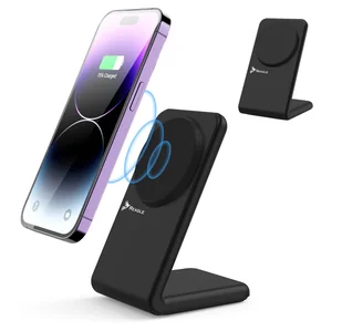 ŁADOWARKA INDUKCYJNA BEZPRZEWODOWA 2W1 MAGSAFE QI 15W IPHONE 16, 15 AIRPODS REAGLE - Ładowarki do telefonów - miniaturka - grafika 1
