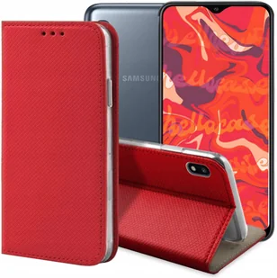 ETUI Z KLAPKĄ DO Samsung Galaxy A10 CZERWONE ZAMYKANE MAGNETYCZNE - Etui i futerały do telefonów - miniaturka - grafika 1
