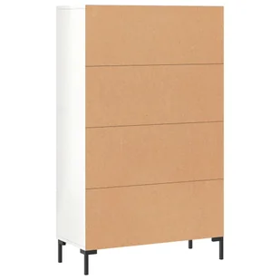 Wysoka szafka, biała z połyskiem, 69,5x31x115 cm Lumarko! - Szafki do salonu - miniaturka - grafika 9
