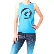 Krawaty i muchy męskie - Gipara Emma damski tank top sportowy z krawatem, bez rękawów, ściśle przylegająca koszulka do treningu, jogi, odprowadzanie wilgoci, oddychająca tkanina, kolor niebieski i granatowy, niebieski, L - miniaturka - grafika 1