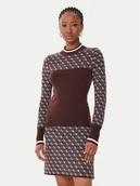 Swetry damskie - Guess Sweter W5BR24 Z3JD2 Brązowy Slim Fit - miniaturka - grafika 1