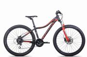 Rowery - Unibike MOVE 27,5" 2022 czarno-czerwony 657a - miniaturka - grafika 1