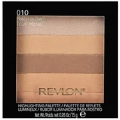 Rozświetlacze do twarzy i ciała - Revlon, Highlighting Palette, Paleta Rozświetlaczy, 010 Peach Glow, 7.5g - miniaturka - grafika 1