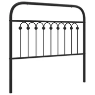 Inne meble do sypialni - vidaXL Metalowe wezgłowie, czarne, 100 cm - miniaturka - grafika 1