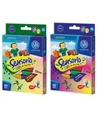 Masy plastyczne - Lekka masa plastyczna ASTRAFUN Sensorio Kids Pixel - 10 kol - miniaturka - grafika 1