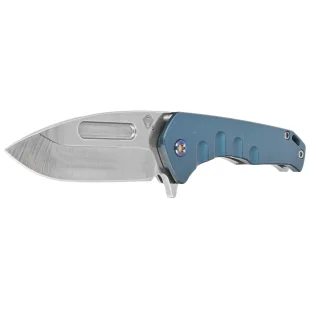 Nóż składany Medford Praetorian Swift FL Flipper Tumbled Blade, Blue Handle, Flamed HW/Clip, S45VN (MKFF2064TD-44TM-TFCF-Q4) - Noże - miniaturka - grafika 2