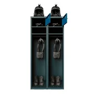 Szafki BHP - Podwójna szafa wojskowa z uchwytami na hełmy SUS 42 - miniaturka - grafika 1