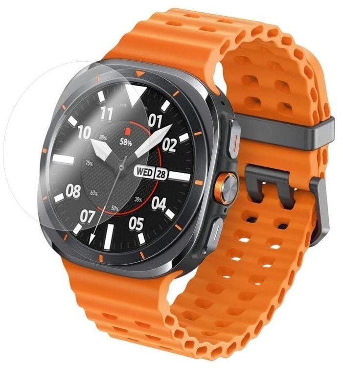 Fixed Protective Tempered Glass for smartwatch Samsung Galaxy Watch Ultra, 2pcs Clear