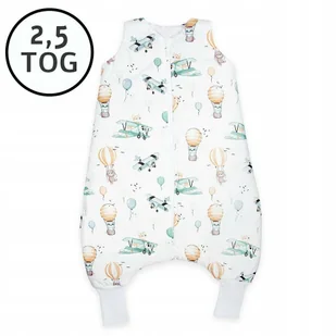 CAŁOROCZNY ŚPIWOREK Z NOGAWKAMI 56-68 XS 2,5 TOG BAWEŁNA100% PRODUKT POLSKI - Śpiworki dla dzieci - miniaturka - grafika 1