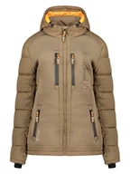 Kurtki damskie - Geographical Norway Kurtka zimowa "Beachwood" w kolorze szarobrązowym - miniaturka - grafika 1