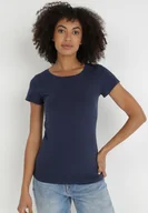 Koszulki i topy damskie - Granatowy T-shirt Gathanthei - miniaturka - grafika 1