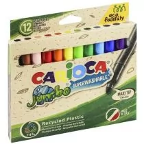 Carioca Pisaki EcoFamily Jumbo 12 kolorów - Przybory szkolne - miniaturka - grafika 1