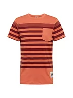 Koszulki męskie - G-STAR RAW Męski t-shirt Vacation Stripe Pocket Straight, wielokolorowy (Langoustino Pink/Bright Russet Ao 336-b317), S - miniaturka - grafika 1