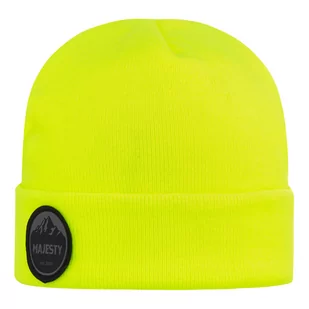 Bawełniana czapka Majesty Beanie neon yellow - Czapki narciarskie - miniaturka - grafika 1