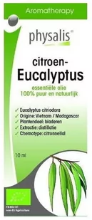 PHYSALIS (olejki eteryczne, soki) OLEJEK ETERYCZNY CITROEN EUCALYPTUS (EUKALIPTUS CYTRYNOWY) BIO 10 ml - PHYSALIS BP-5412360002443 - Aromaterapia - miniaturka - grafika 1