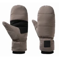 Rękawiczki - Ciepłe rękawice damskie Jack Wolfskin ROEMERTOR MITTEN cold coffee - S - miniaturka - grafika 1