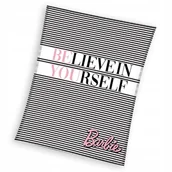 Koce i narzuty dla dzieci - KOC CORAL kocyk 150x200 BARBIE narzuta - miniaturka - grafika 1