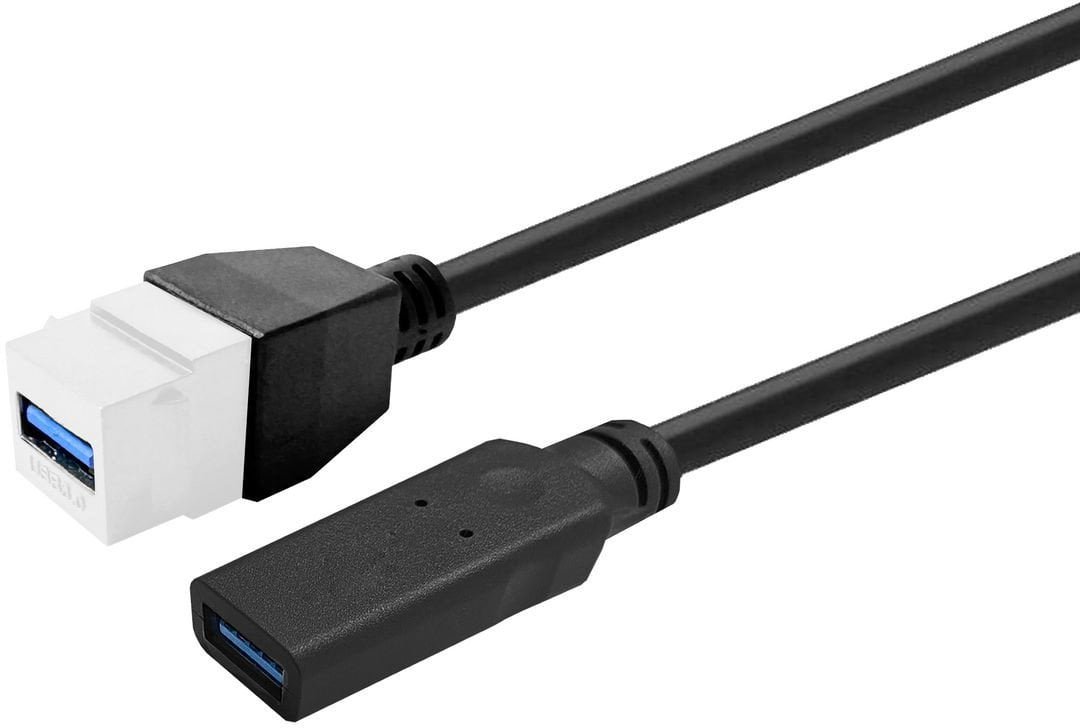 Vivolink Keystone Baltas USB3,0 A-Female to USB3,0 A-Male