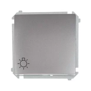 Simon Przycisk światło BASIC inox, metalizowany - Wyłączniki światła i elektryczne - miniaturka - grafika 1